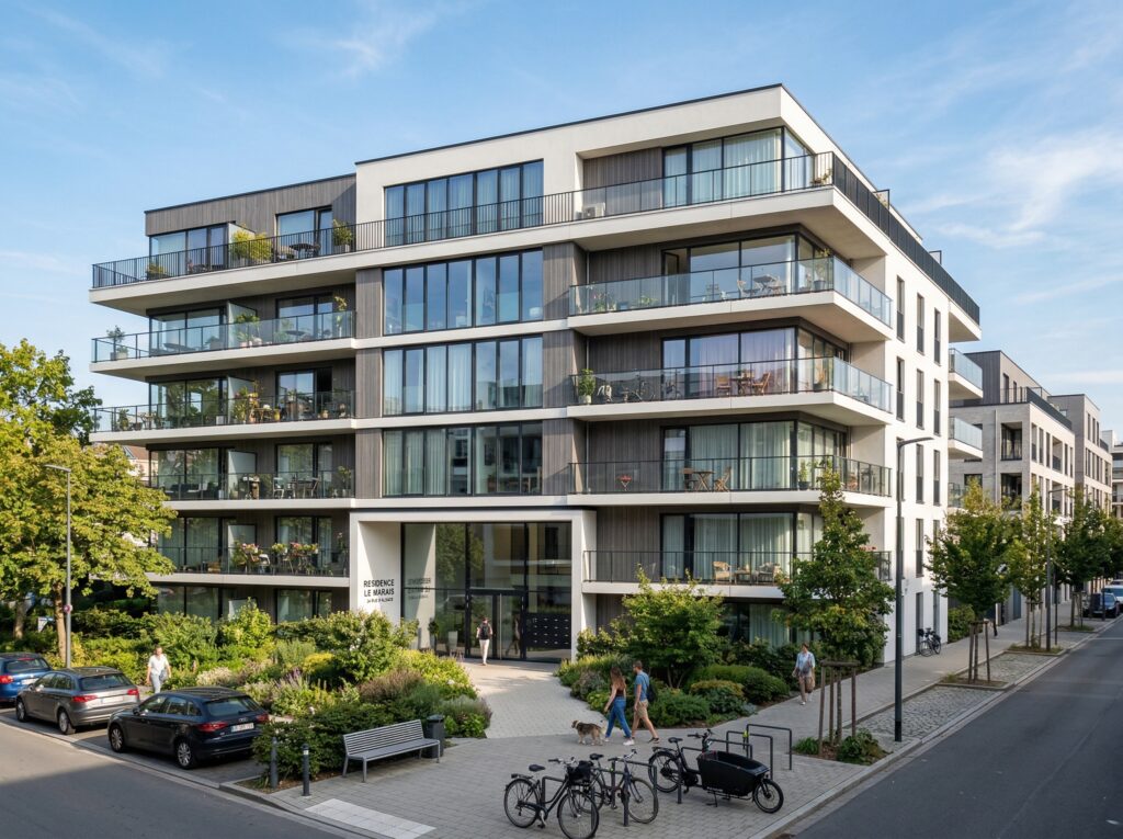 Modernes Mehrfamilienhaus in Heidelberg – Hausmeisterservice durch Schmidt Haustechnik